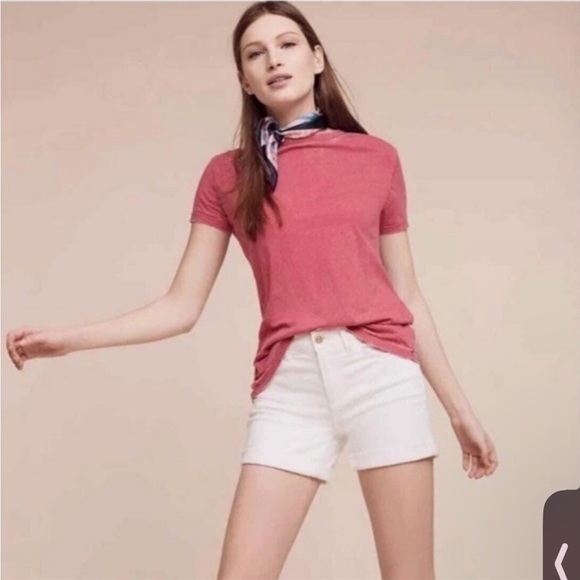 White Pilcro Script Micro Jean Shorts | Size 27 Waist | Excellent Condition - Picture 2 of 12